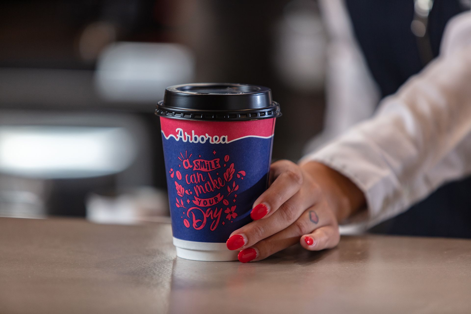 A-SMILE CAPUCCINO AROMATIZZATO ARBOREA CUP TAKE AWAY CAGLIARI CALCIO