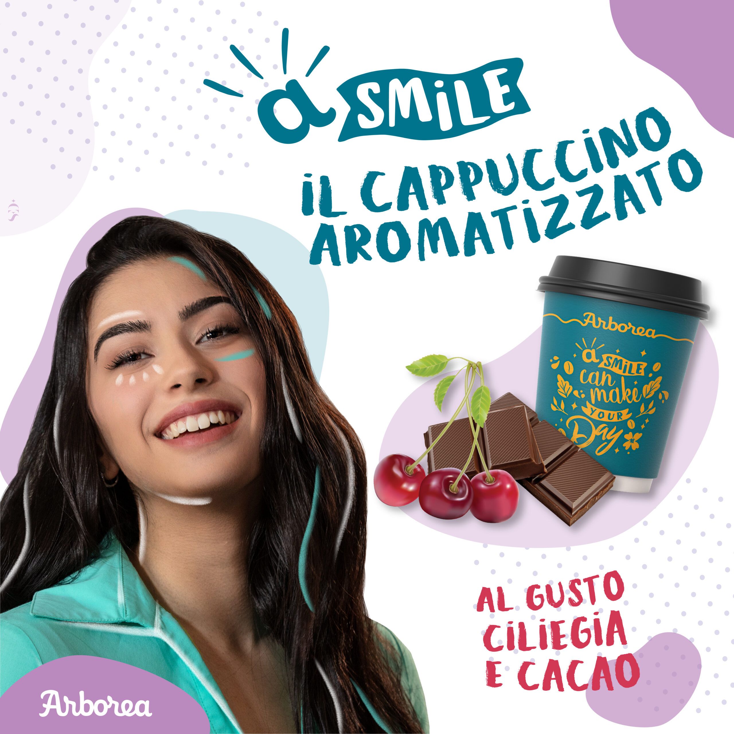 A-SMILE CAPUCCINO AROMATIZZATO ARBOREA CILIEGIA E CACAO
