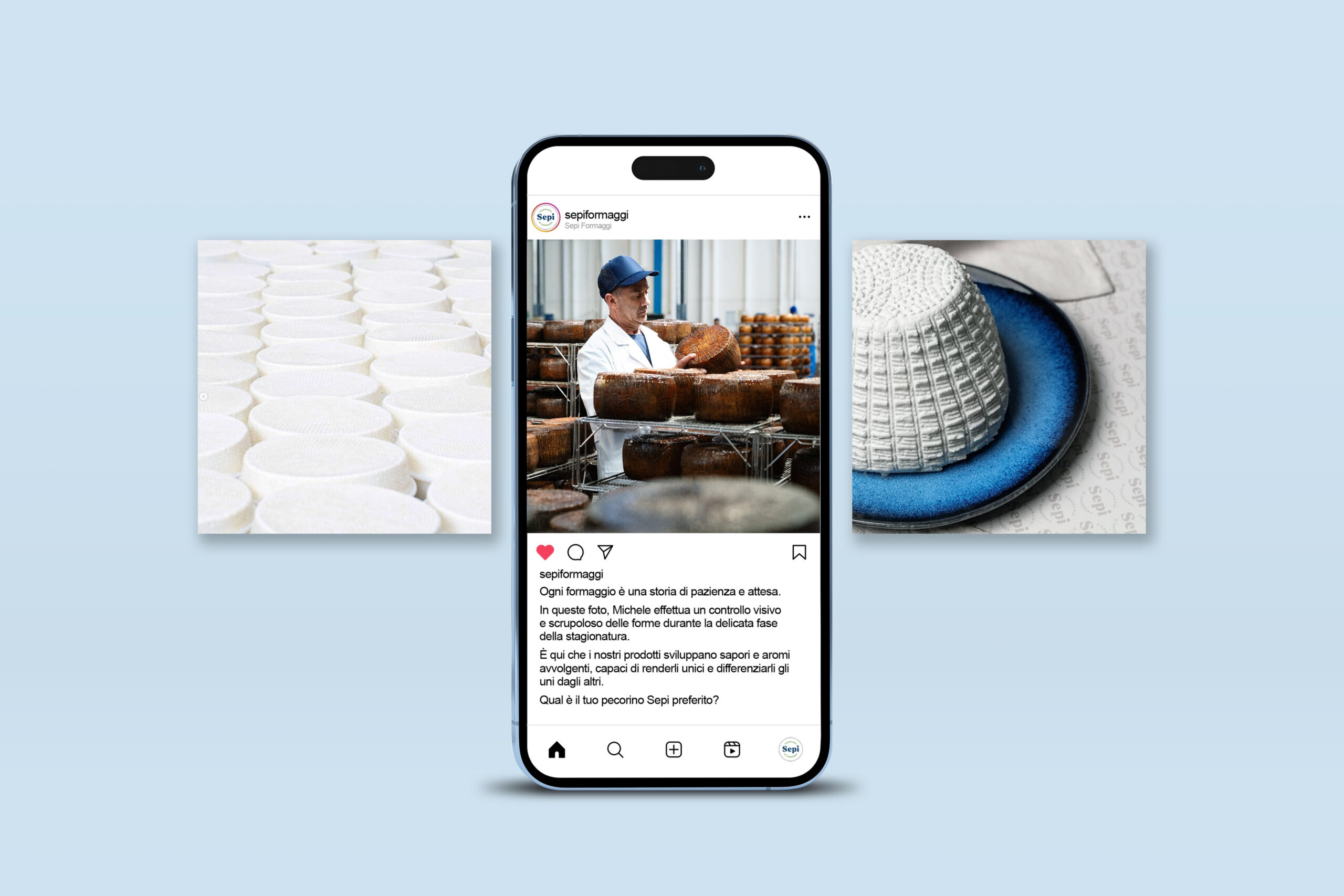 Sepi formaggi Restyling social media by SEDPLUS