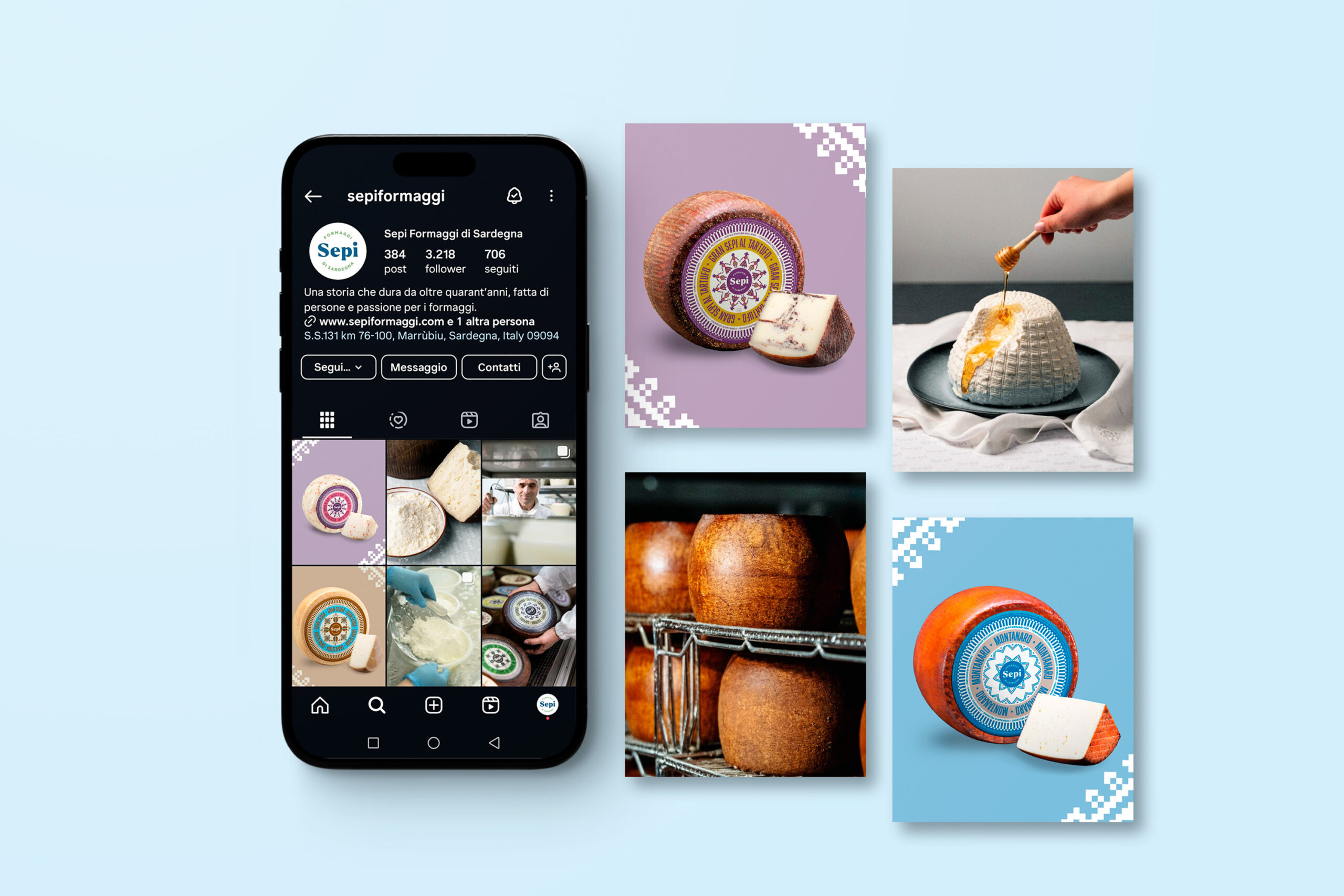 Sepi formaggi restyling social media by SEDPLUS Agenzia creativa