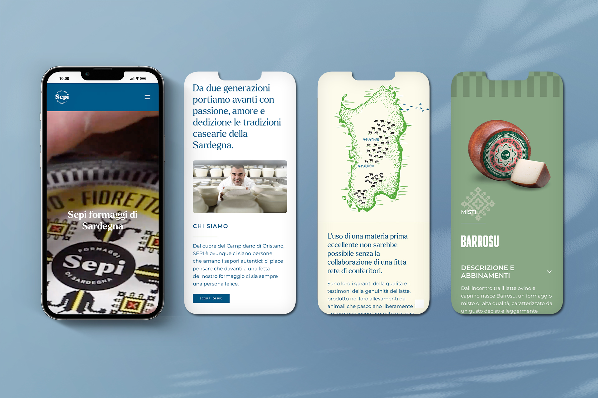 Sepi formaggi immagini sito web mobile by SEDPLUS Agenzia creativa